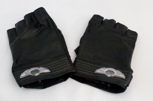 Harley davidson genuine leather fingerless riding gloves mens size small