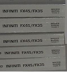 2006 infiniti fx35 fx45 service repair shop workshop manual set factory new