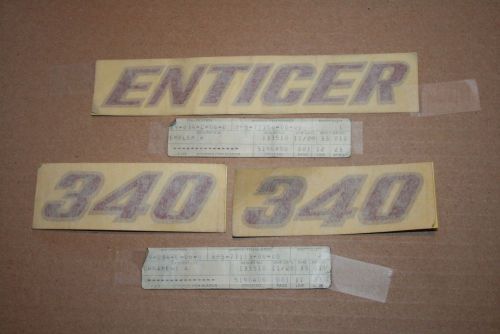 Nos yamaha snowmobile 1979 et340 enticer hood decals 8h5-77356 8h5-77153