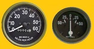 Willys jeep speedometer ampere ammeter speedometer military gauge set