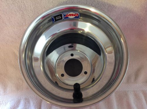 Douglas polished 6 x 8.5 go kart wheel bar stool