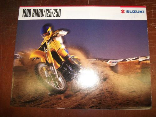 Original nos 1988 suzuki motorcycle sales brochure rm80 rm125 rm250