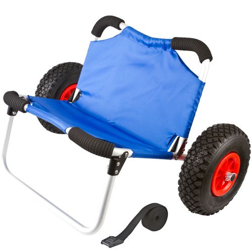 Canoe or kayak transport boat carrier dolly launch cart with seat kc-dolly-seat