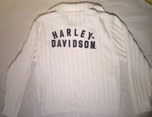 Vintage harley davidson women's sweater motorcycle shirt stitched jacket small