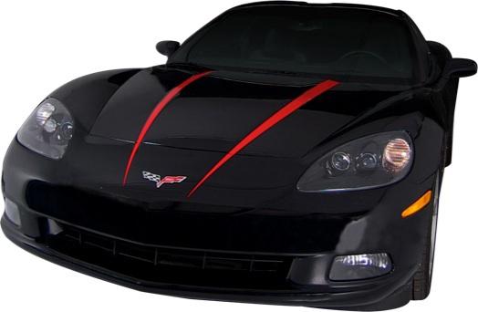 05 - 13 chevrolet corvette hood spears ( vinyl graphics )