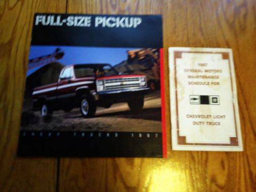 1987 chevy full-size pickup truck brochure silverado 4x4 maintenance schedule