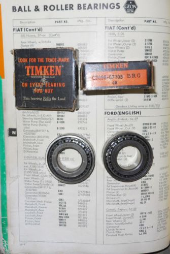 Nos pair of timken bearings 07098-07205. y1201/2. fwi anglia &amp; prefect -59. \\\
