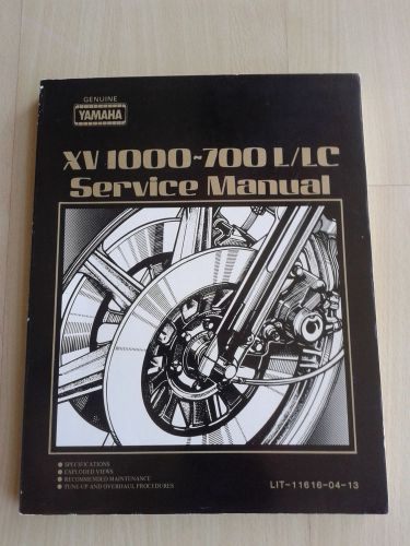 Geuine yamaha xv 1000 - 700l/lc service manual - 1st edition, december 1983