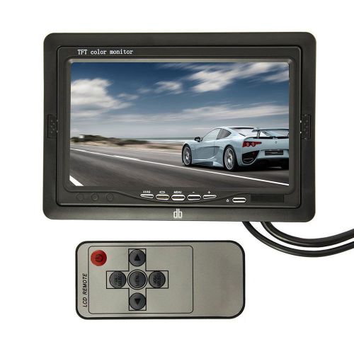 7&#034; lcd car rear view backup monitor rca+wireless parking night vision camera kit