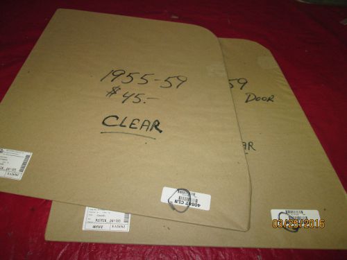 1955-59 chevy &amp; gmc truck one pair door glass windows clear