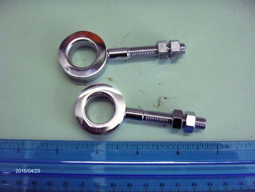 Harley davidson sportster rear axle adjusters &#034;chrome&#034; 1952-78