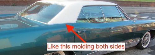 Nos pontiac 1965 1966 bonneville catalina vinyl top moldings base c pillar