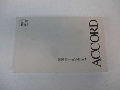 2003 03 honda accord sedan owner&#039;s owners owner manual kit set guide
