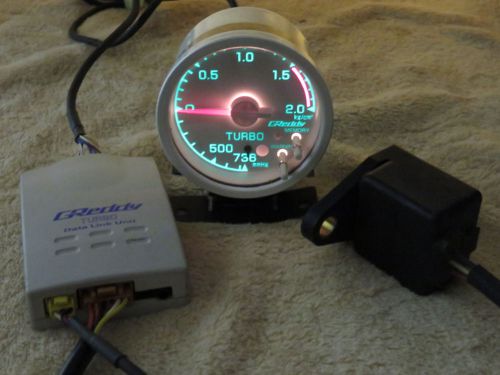 Jdm greddy electronic boost gauge s13 s14 240sx z32 wrx mr2 rx7 r32 r33 mr2 dsm