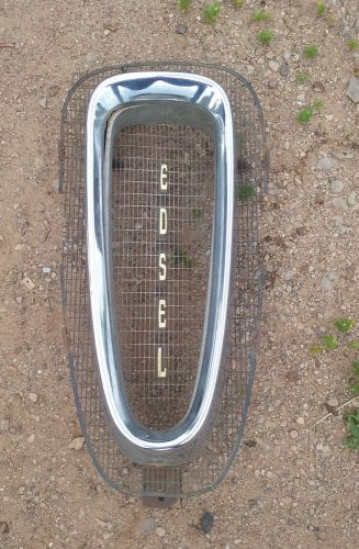 1958 edsel citation center grille assembly with brackets oem