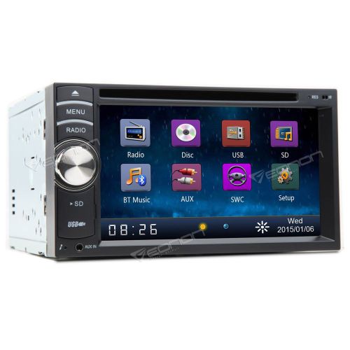 Digital double 2din 6.2&#034; car dvd player w radio cd stereo touch bluetooth usb sd