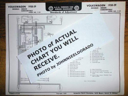 1958 1959 volkswagen vw series models aea wiring diagram chart