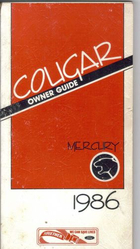 1986 mercury cougar owner&#039;s manual