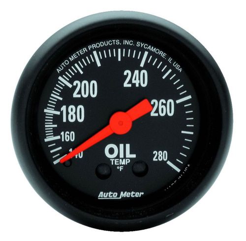 Autometer 2609 z-series mechanical oil temperature gauge 2 1/16&#034; 140 -280 deg. f
