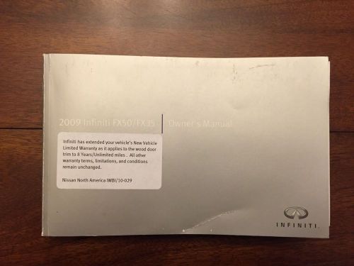 2009 infiniti fx50 fx35 owners manual free shipping