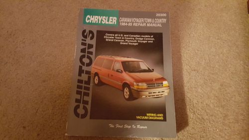 Chilton 20300 chrysler repair manual caravan voyager town &amp; country 1984-95