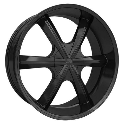 4-new cratus cr007 22x9.5 6x135/6x139.7 +15mm gloss black wheels rims