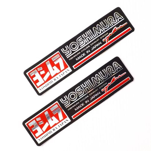 2pc. yoshimura exhault system japan reflective decal sticker die-cut foil emboss