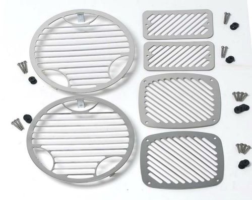 Light kit billet style 6 pcs polished stainless jeep wrangler tj 1997-2006 30493