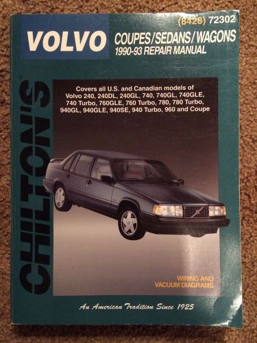 Volvo 1990-93 repair manual chilton's