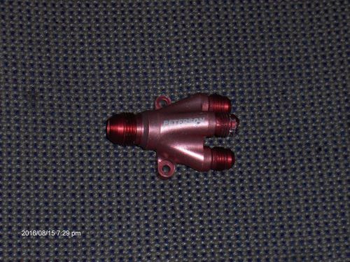 Sprint car, peterson billet 3 into 1  fuel return  fitting, used, part #10-0041