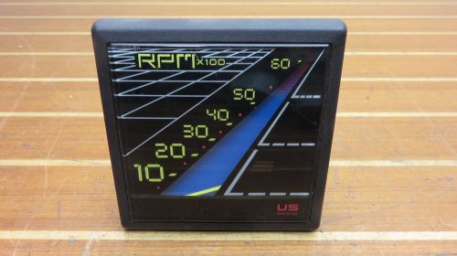 Bayliner us marine faria square 6,000 rpm 8 cyl black tachometer gauge meter
