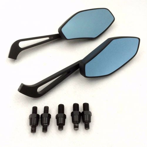 Motorcycle black mirrors for most motorcycle with 8mm or 10mm  honda suzuki