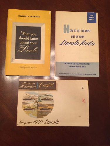 Lincoln 1950 owners manual