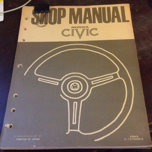1973 honda civic shop manual scarce very first! honda civic shop manual!