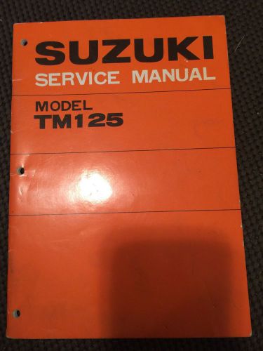 Suzuki tm125 service manual original very good condition