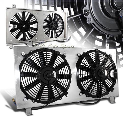 For 2008-2011 subaru wrx manual transmission dual core 2 row radiator fan shroud