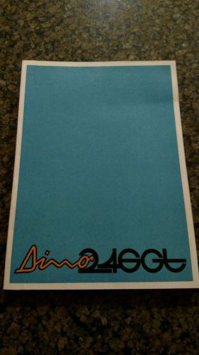 Ferrari 1972 dino 240gt operating, maintenance and service handbook nos