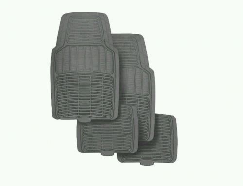 Rubber floor mats gray 4pk rubbermaid