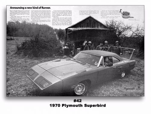 24x36 ad poster 1970 plymouth road runner superbird mopar rapid transit 440 hemi