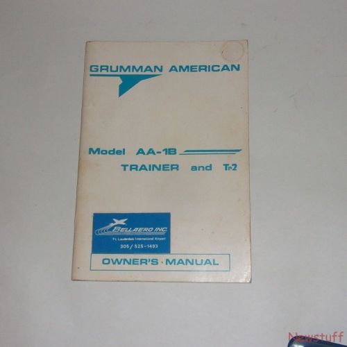 Vintage Grumman AA - 1b AA-1b and TR2 Aircraft Aviation Owner's Owners Manual, image 1