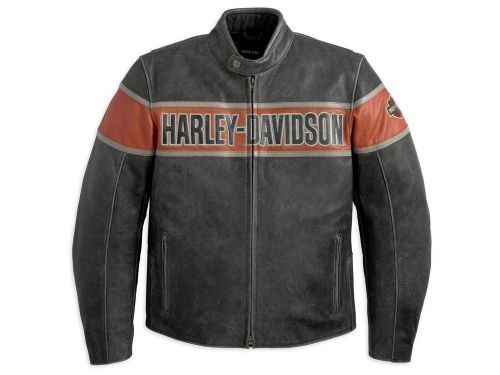 Harley davidson men&#039;s victory lane black leather jacket  all size available