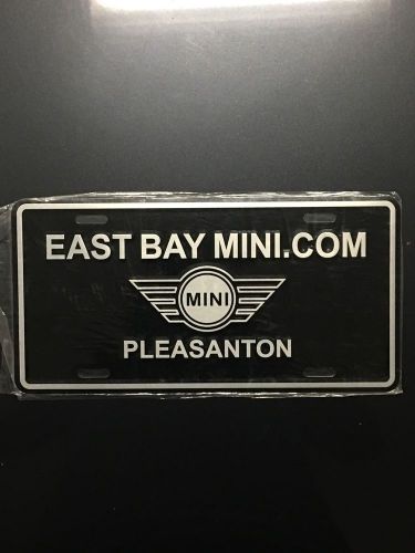 Mini logo car tag black aluminum license plate