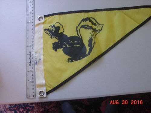 Vintage boat flag- glo skunk perma- pennant flag- taylor made 10&#034;x 16&#034;