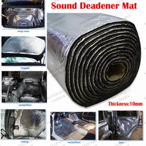 9Sqft 10mm Audio Car ound Deadener Heat Proof Insulation Deadenin Material Mat, image 1