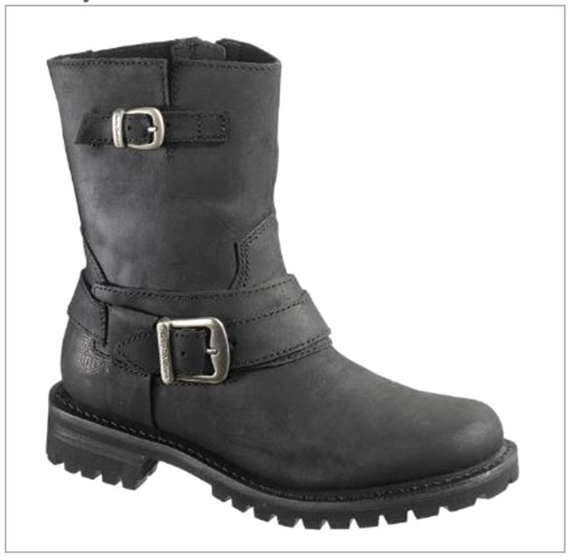  harley-davidson® women's scarlet black leather mc boot. d81488 size 7