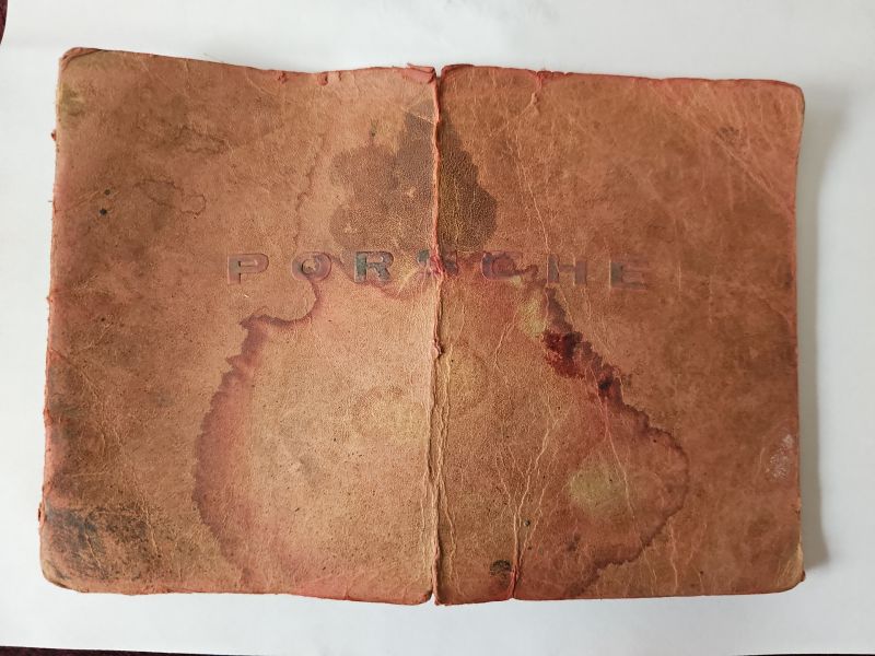 1953 porsche 356 original owners manual, english, aug. 1953