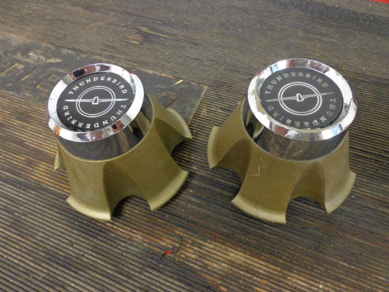 1977-79 thunderbird polycast wheel centercaps, hubcaps (2)