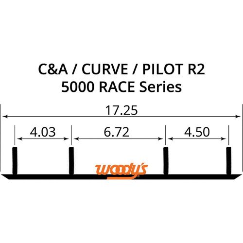 Woodys 4" ace carbide runners c&amp;a pro skis 5000 ac4-5000