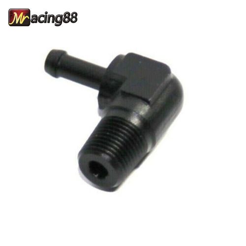 1/8"npt male to 3/16"hose barb 90 degree black fuel oil gas line fitting adapter