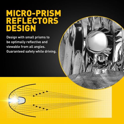 Pair of crystal clear corner headlight head lamp for 2006-2011 honda civic sedan